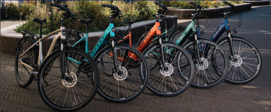 Enkele E-Bikes op een rij